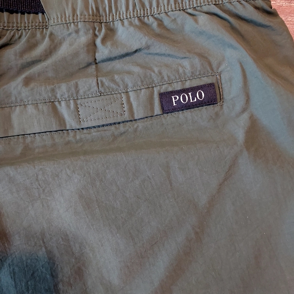 Polo Ralph Lauren NWT's Slide-Belted Elastic Waist Straight Leg Shorts Green XL - Picture 2 of 7